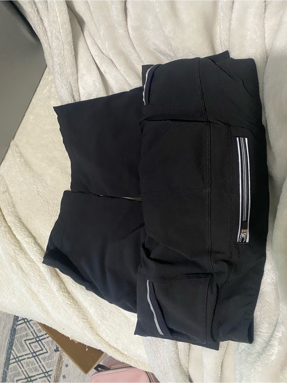 Athleta Black Athletic Shorts with Reflective Accents